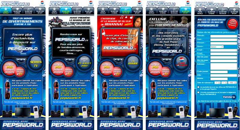 Pepsiworld V1 module MSN